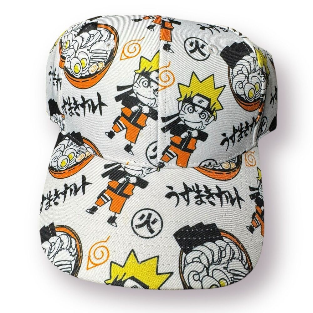 Naruto Uzumaki Ramen Shippuden Hat Anime Adjustable Snapback BioWorld‎ OSFM